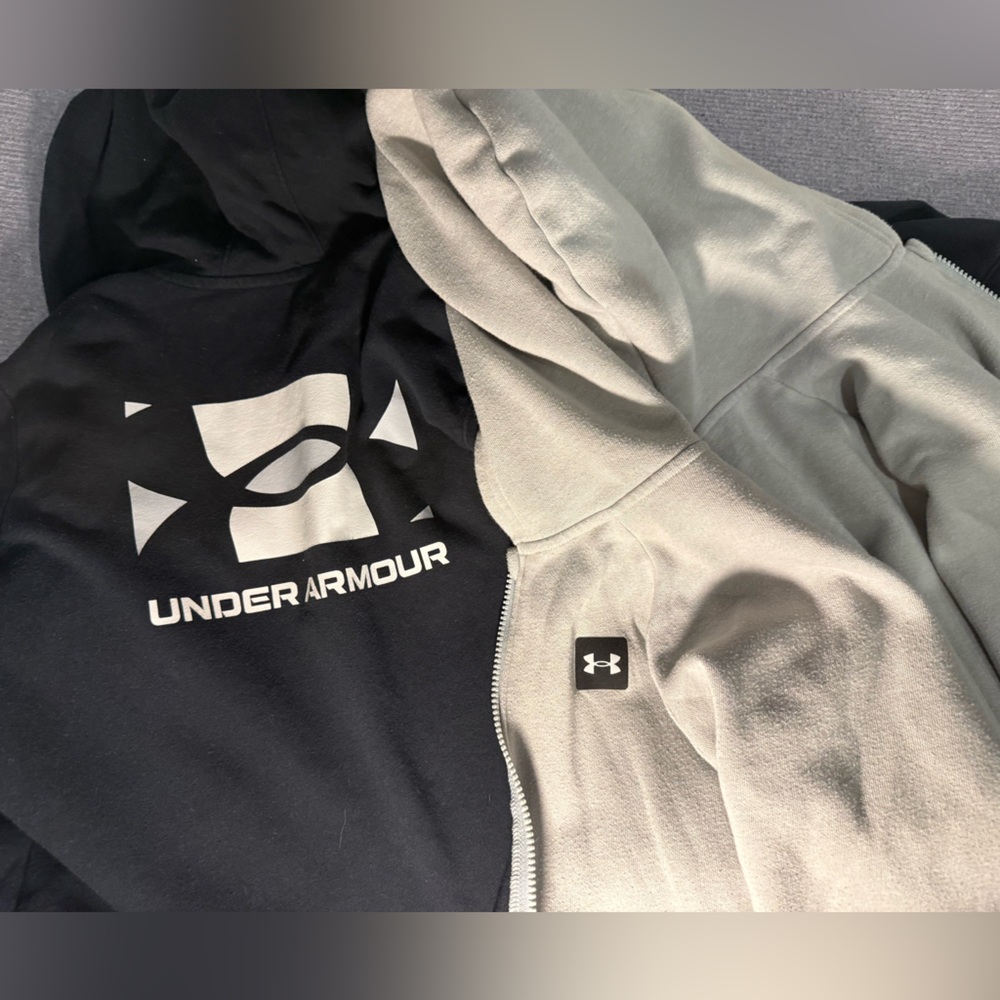 Under Armour Black and Gray Zip-Up Hoodie jackets
